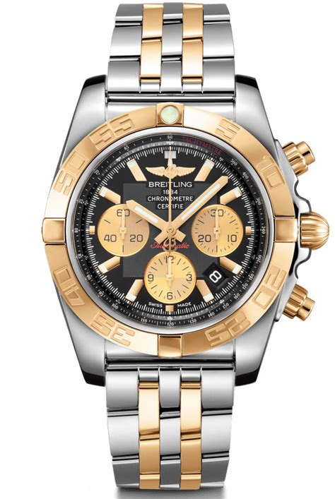 breitling chronomat 44 gelbgold|breitling chronomat 44 blacksteel.